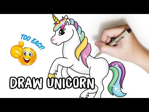How To Draw Cute Chibi Unicorn Step by Step Easy | Legendary Creature