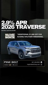 2026 Chevy Traverse Deals 🚨 2.9% APR + No Payments for 90 Days