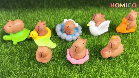 Mini Capybara Figurines 13 Pieces Tiny Capybara for Car Dashboard Dollhouse Miniatures Mini Resin Animals for Fairy Garden Home Decor Capybara Birthday Decorations