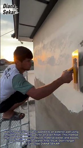 Amazing Exterior Wall Skim Coating Technique | Fast & Smooth Finishing Process