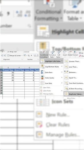 highlight duplicate data | Excel sheet