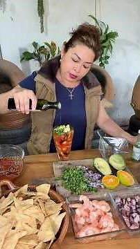 Delicioso cóctel de camarón con pulpo #coctel #camarón #receta #rancho #oaxacamexico #parati