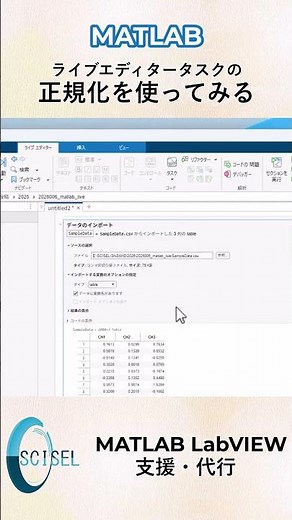 「データを正規化したい…」、MATLAB ライブエディターの【データの正規化】を使ってみます #matlab #使い方 #はじめて