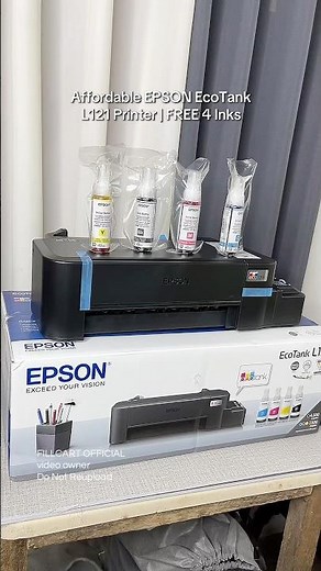 Unboxing: Affordable EPSON EcoTank L121 Printer | FREE 4 Inks #printer #epson #l121