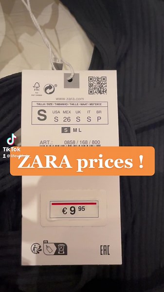 They always remove the first sticker tag which is the original price. #fyp #hack #zara
