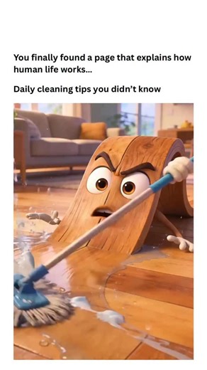 How Human Life Works on Instagram: "Using a soaking wet mop on hardwood floors can damage them over time because water seeps into the seams and grain of the wood. Hardwood absorbs moisture, which causes the planks to swell, warp, and eventually crack as they dry. Repeated exposure weakens the finish and can lead to rot or permanent structural damage beneath the surface. A damp mop cleans effectively without flooding the wood. It removes dirt while limiting how much moisture sits on the floor, al