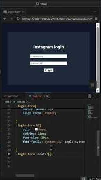 Simple Login Form | HTML & CSS #loginform #codingshorts #coding