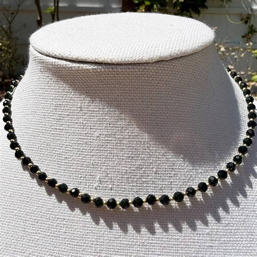 Green Sandstone and Gold Filled Bead Necklace - Etsy UK