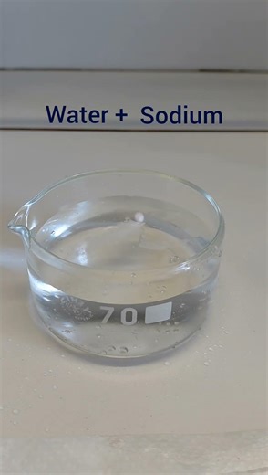 Na (sodium) + H2O (water) #experiment #chemistry #education #science