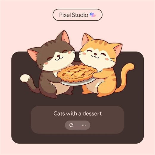 POV: you’re meeting friends at a cat café. Tell us which Pixel Studio sticker you think is purrrfect 😻 for the group chat!¹ ¹Available on Pixel 9 phones in select countries in English, Japanese, and German only. | Made by Google