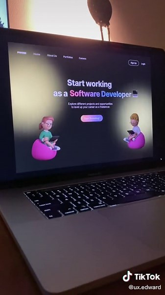 Design & Animate Freelance Website Landing Page in Figma