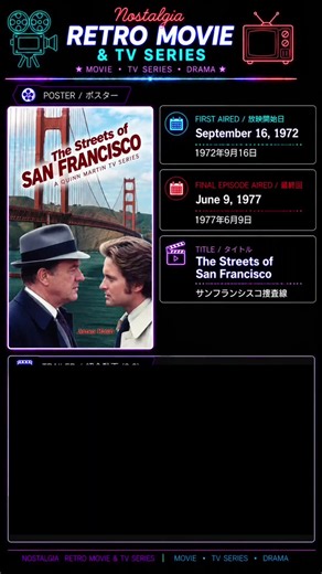 📺 The Streets of San Francisco (Las calles de San Francisco) fue una serie estadounidense de drama policial, filmada principalmente en escenarios reales de San Francisco, California. Producida por Quinn Martin, la serie se estrenó en la cadena ABC el 16 de septiembre de 1972. Sus protagonistas fueron Karl Malden y Michael Douglas, interpretando a los detectives Mike Stone y Steve Keller. Las calles, las fuertes pendientes y lugares emblemáticos de San Francisco formaban parte esencial de la ide