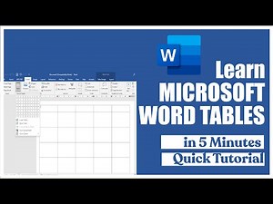 Learn Microsoft Word Tables in Quick and Easy Steps