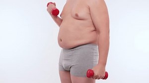 Fat Man Lifting Heavy Dumbbells Exercising Stock Footage Video (100% Royalty-free) 3756092669 | Shutterstock