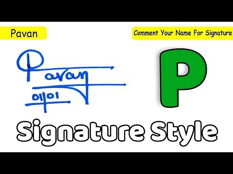 P signature style | How to draw signature like a billionaire | Pavan Name Signature Style