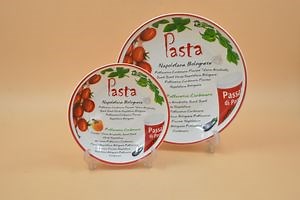 [Hot Item] Ceramics Stonware Porcelain Tableware Multicolor Decal Soup Food Bowl 7 PCS Pasta Dinner Set