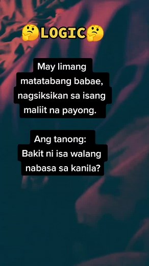 Tagalog Logic Jokes with Answers