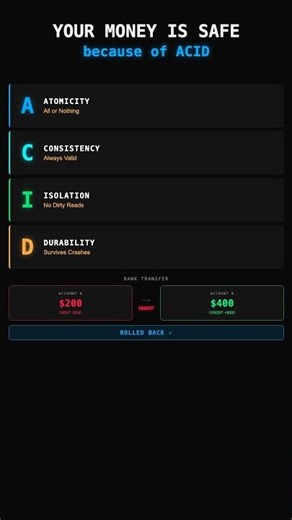 ACID Transactions Explained in 30 Seconds #shorts