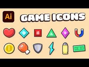 How to Draw Game Icons in Adobe Illustrator | Health, Gems, Coins & Pickups