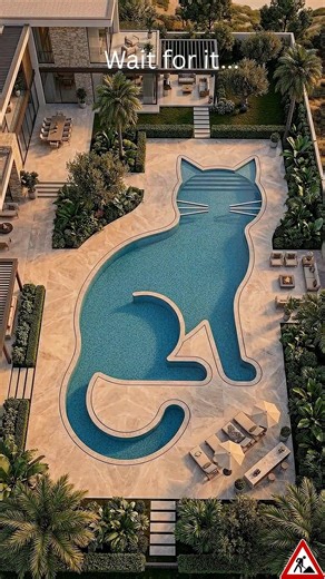 Luxury Cat Pool Build 💎 #luxury #cat