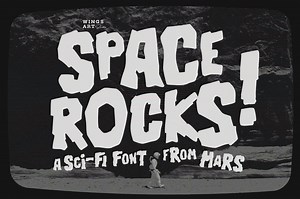 Space Rocks! A Retro Sci-Fi Font, a Font by Wingsart Studio