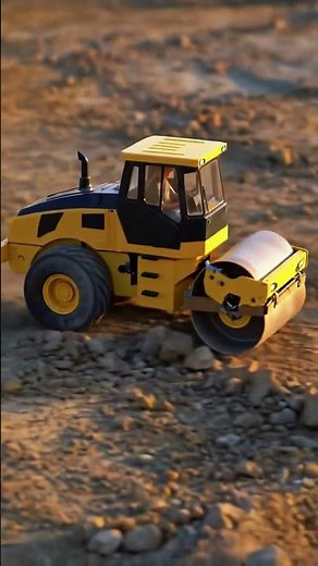 RC Road Roller in Action! Compacting Dirt on the Mini Construction Site 🚧