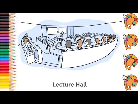 Lecture Hall - Sketch Art and Paint | Step by step tutorial | Pencil to Palette