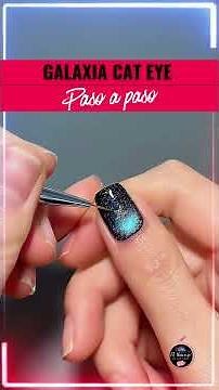 Galaxy Cat Eye Nails Step by Step | Cat Eye Effect Nail Design