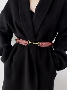 Luxury Wide Leather Belt, Exquisite Belts in Black or Maroon - Etsy