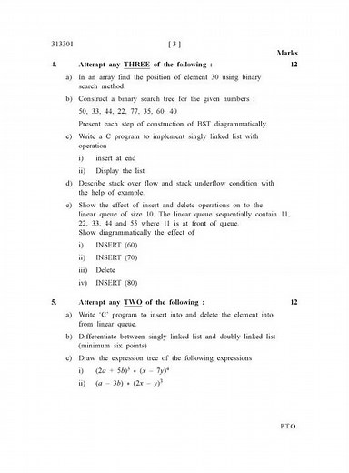 (DSU) msbte k scheme winter 2025 Data Structure Using C imp paper #312303 #kscheme #msbte #diploma