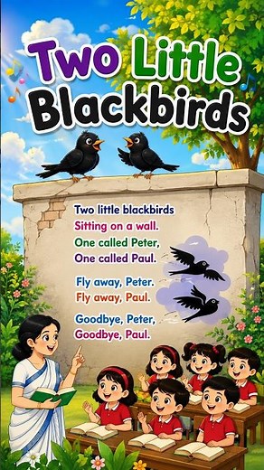 Two Little Blackbirds | Rhyme | Nursery Education #rhyme #nurseryrhyme