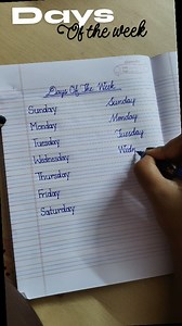 276K views · 1.4K reactions | Days of the Week in Cursive Handwriting ✍️ | Calligraphy5920 | Facebook