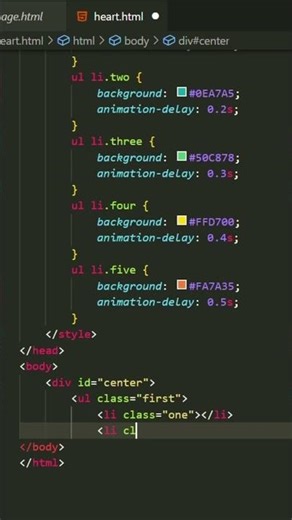 PURE CSS HEART ANIMATION 💓 | #shortvideo