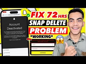 How To Fix Delete Snapchat Account 72 Hours Problem |Fix Snap Security Restrictions 72 Hours Problem