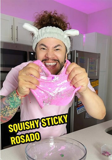 Cómo hacer un squishy sticky rosado paso a paso