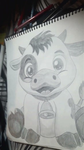 🐄✨ Cute Cow Sketch 🖍️💖 | Super Easy Drawing Tutorial