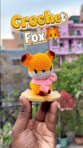 DIY Crochet Fox🦊Easy & Simple handmade Art #crochet #amigurumi #fox #art #diy #youtubeshorts #viral