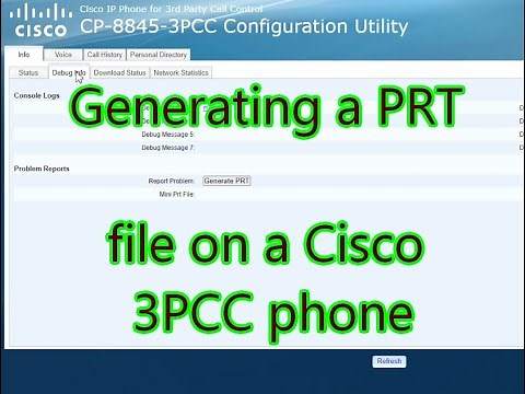 How to generate a PRT file on a Cisco 3PCC phone registered to WebEx Calling