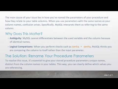 Fixing the Mysql Stored Procedure Condition Issues: Tips for Beginners