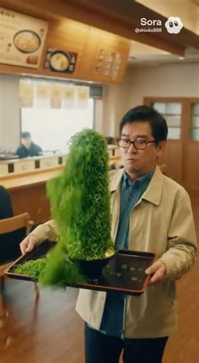 丸亀製麺でネギを盛り過ぎて店員さんに怒られるおじさん#丸亀製麺 #うどん#丸亀MAD