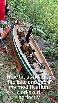 Turn steam engine into a lake steam boat #diy#steam engine#steam ship