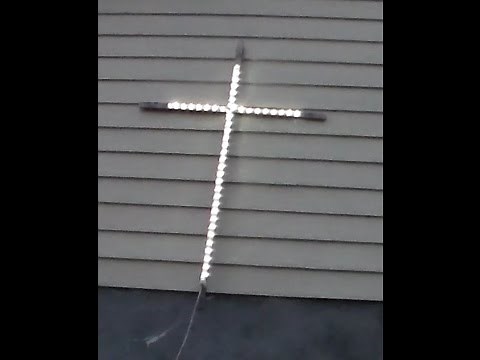 Lighted Cross using LED Light Rope