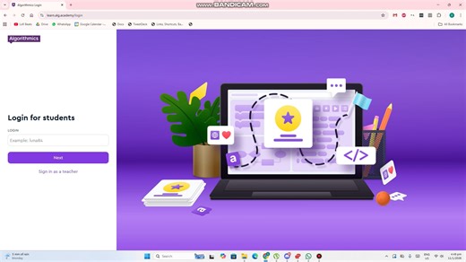 Algorithmics Online Lesson Explanation