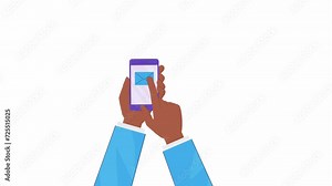 Smartphone new message animation. Mobile phone, online chat, Social network concept. Chatting with friends and sending text messages. speech bubbles, avatar. Cartoon style animated footage