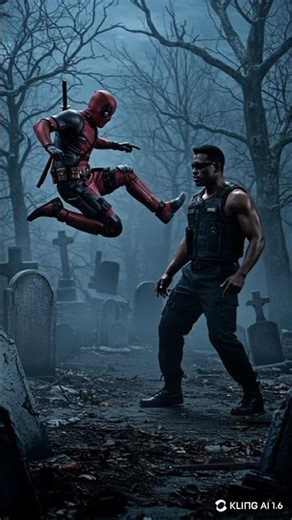 Why do you think blade kissed Deadpool foot? Watch till the end made it with @klingai
