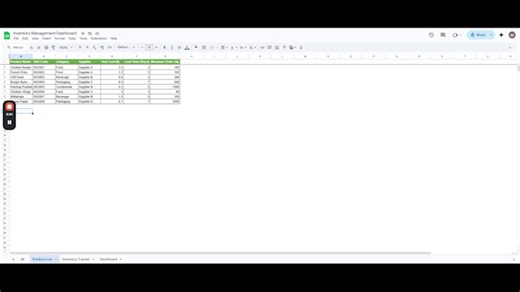 Crear un panel de control de gestión de inventario en excel