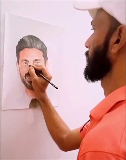 color pencil sketch of famous actor mechele morrone