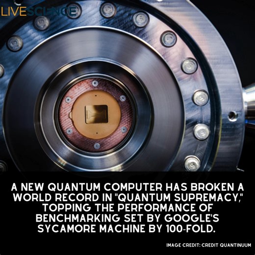 The 56-qubit H2-1 computer has broken the previous record in the 'quantum supremacy' benchmark first set by Google in 2019. Read more 👉 https://trib.al/QkQRCHz | LiveScience