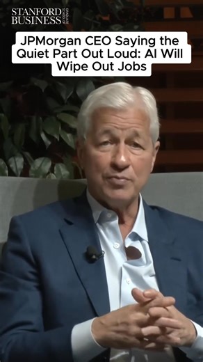 63K views · 636 reactions | Jamie Dimon nailed it: technology is a work-saver. "You wanna create 40M jobs? Ban tractors and fertilizer." The real challenge isn't job creation—it's making sure everyone benefits when fewer workers can produce more. | UBI Works | Facebook