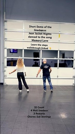 Linedance lesson recap: dance Jean Jacket Nights ~song Memory Lane #linedancesteps #coupleshorts